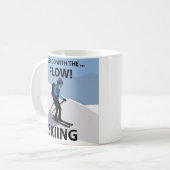 Skifahren geht einfach mit dem Flow Ski Kaffeetasse (Vorderseite Links)