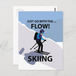 Skifahren geht einfach mit dem Flow Ski Postkarte