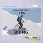 Skifahren geht einfach mit dem Flow Ski Seidenpapier (Handwerk)