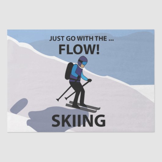 Skifahren geht einfach mit dem Flow Ski Seidenpapier (Vorderseite)