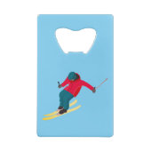 Skifahren Geldbeutel Flaschenöffner (Rückseite)