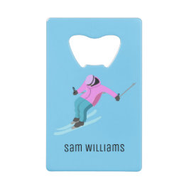 Skifahren Geldbeutel Flaschenöffner