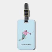 Skifahren Gepäckanhänger (Vorderseite vertikal)