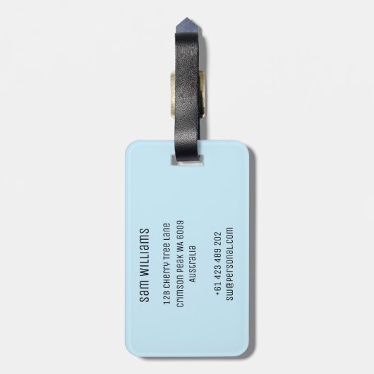 Skifahren Gepäckanhänger (Rückseite vertikal)