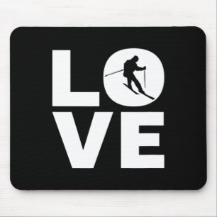 Skifahren Geschenk für Skifahrer die Skifahren lie Mousepad