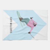 Skifahren Geschirrtuch (Horizontal)