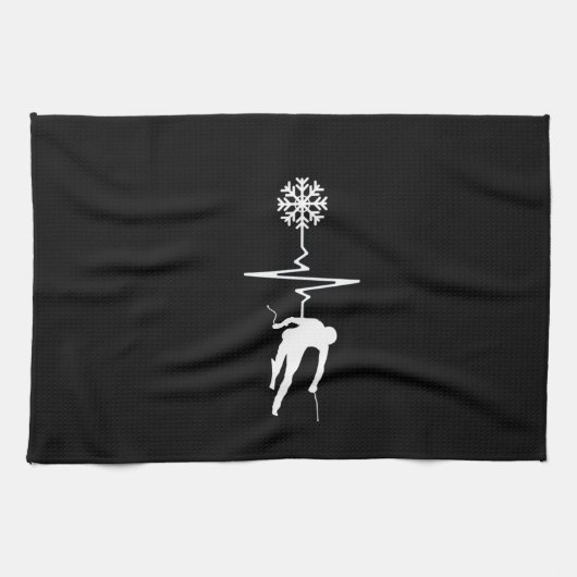 Skifahren Geschirrtuch (Horizontal)