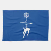 Skifahren Geschirrtuch (Horizontal)