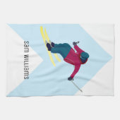 Skifahren Geschirrtuch (Horizontal)