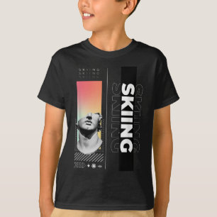 Skifahren griechische Statue Winter Sports Snow Mo T-Shirt