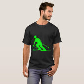 Skifahren - grün T-Shirt (Vorne ganz)
