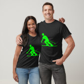 Skifahren - grün T-Shirt (Unisex)