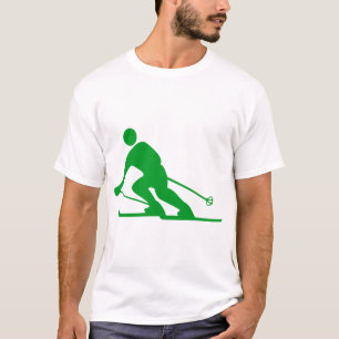 Skifahren - grünes Gras T-Shirt