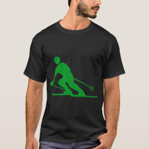 Skifahren - grünes Gras T-Shirt