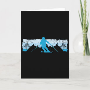Skifahren Herzschlag Ski-Geschenk für Skifahrer Karte