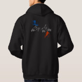 Skifahren Hoodie (Rückseite)