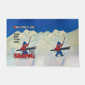 Skifahren im Freien Haustürmatte, Winterdenkmal Fußmatte (Vorderseite)