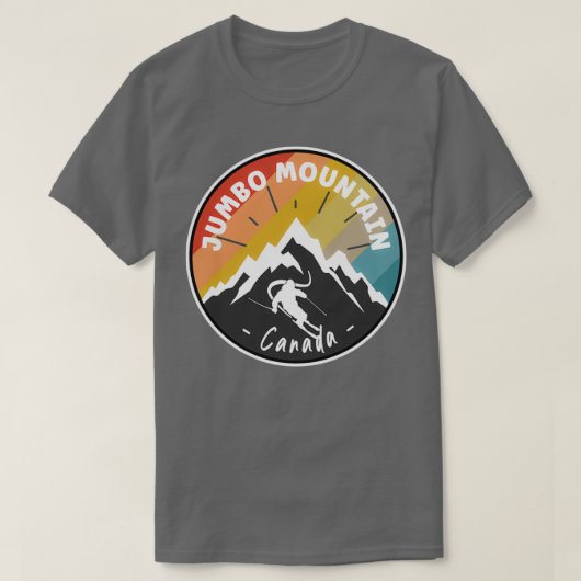 Skifahren im Jumbo Berg Kanada T-Shirt (Design vorne)