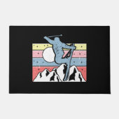 Skifahren im Retro Fußmatte (Vorderseite)