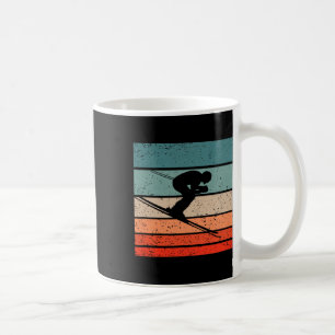 Skifahren im Retro-Stil Vintage Kaffeetasse