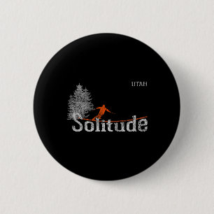 Skifahren im Stil der 80er Jahre in Solitude, Utah Button