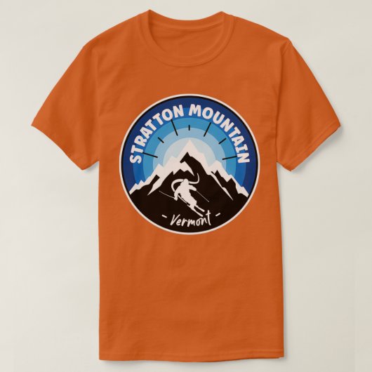Skifahren im Stratton Berg Vermont T-Shirt (Design vorne)