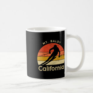 Skifahren im Vintage-Stil am Mt. Ldy Kalifornien Kaffeetasse