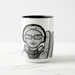 Skifahren im Winter Tasse