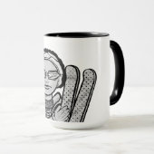 Skifahren im Winter Tasse (VorderseiteRechts)