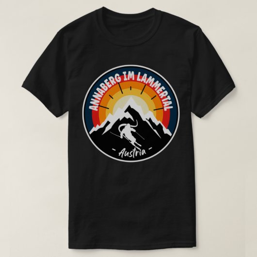 Skifahren in Annaberg im Lammertal Österreich T-Shirt (Design vorne)