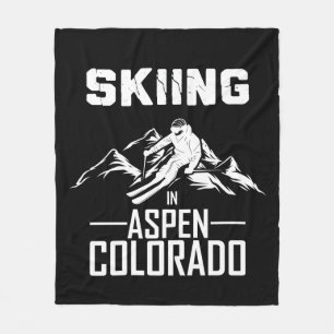 Skifahren in Aspen Colorado Fleecedecke