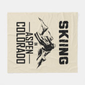 Skifahren in Aspen Colorado Fleecedecke (Vorderseite (Horizontal))