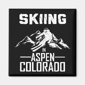 Skifahren in Aspen Colorado Magnet (Vorne)