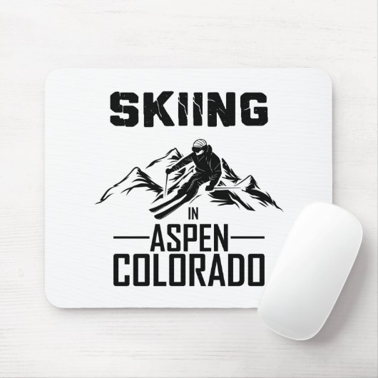 Skifahren in Aspen Colorado Mousepad (Mit Mouse)