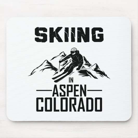 Skifahren in Aspen Colorado Mousepad (Vorne)