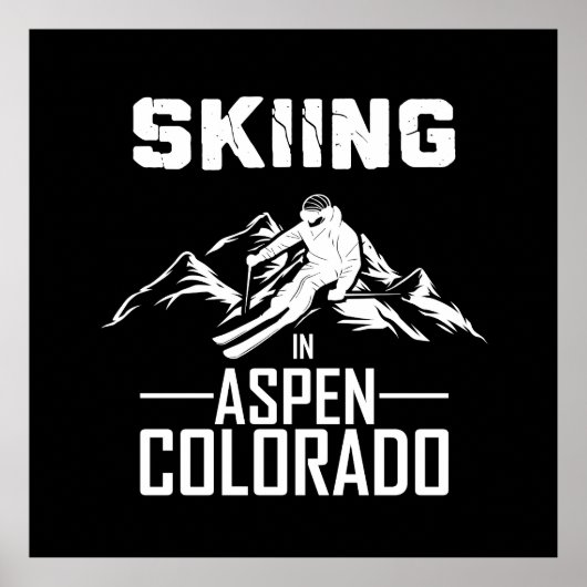 Skifahren in Aspen Colorado Poster (Vorne)