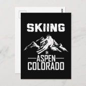 Skifahren in Aspen Colorado Postkarte (Vorne/Hinten)