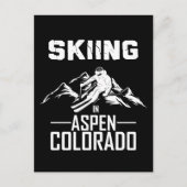 Skifahren in Aspen Colorado Postkarte (Vorderseite)
