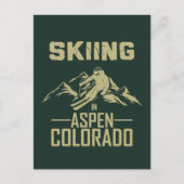 Skifahren in Aspen Colorado Postkarte (Vorderseite)