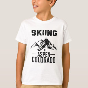 Skifahren in Aspen Colorado T-Shirt