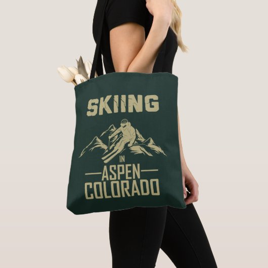 Skifahren in Aspen Colorado Tasche (Von Nahem)