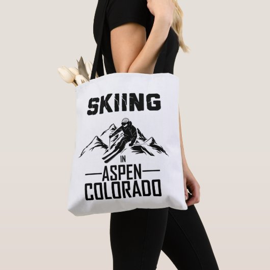 Skifahren in Aspen Colorado Tasche (Von Nahem)