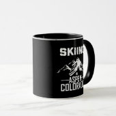 Skifahren in Aspen Colorado Tasse (VorderseiteRechts)