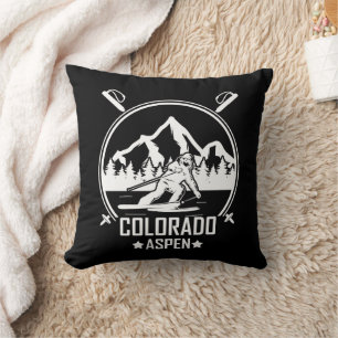Skifahren in Aspen Ski Colorado Kissen