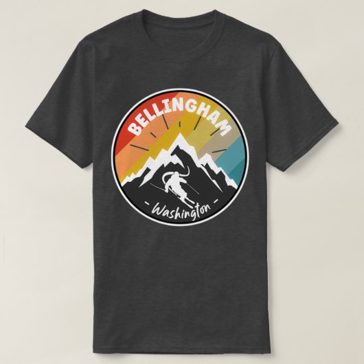 Skifahren in Bellingham Washington T-Shirt (Design vorne)