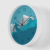 Skifahren in den Bergen - Skifahrer Uhr (Winkel)