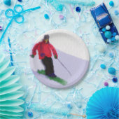 Skifahren in der Skipiste Pappteller (Party)