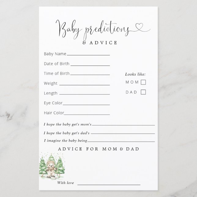 Skifahren in Elternschaft Wintervorhersage Beratun (Vorderseite)