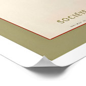 Skifahren in Frankreich Vintage-Skiposter Poster (Ecke)