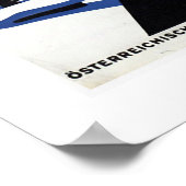 Skifahren in Österreich Vintage Travel Poster (Ecke)